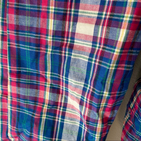 Vintage OshKosh Bgosh tartan blue plaid overalls - Picture 5 of 11